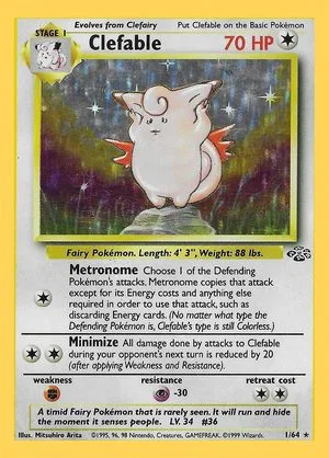 Clefable, English Pokemon card