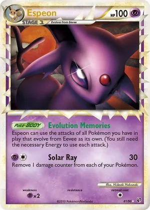 Espeon, English Pokemon card