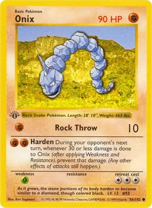 Onix [1st Edition], English Pokemon card