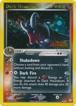 Dark Houndoom [Reverse Holo], English Pokemon card
