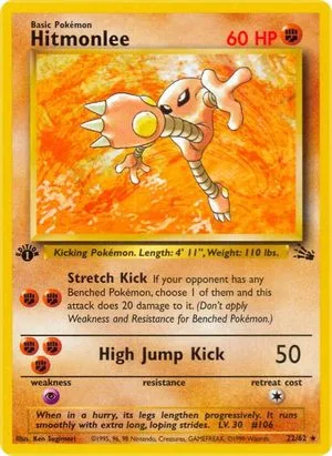 Hitmonlee [1st Edition], English Pokemon card