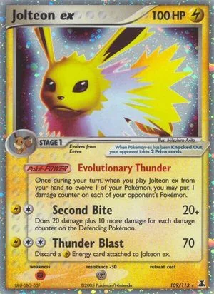 Jolteon EX, English Pokemon card