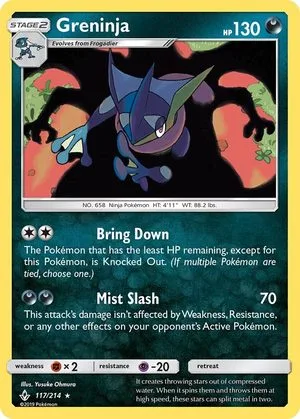 Greninja, English Pokemon card