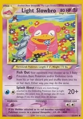 Light Slowbro, English Pokemon card
