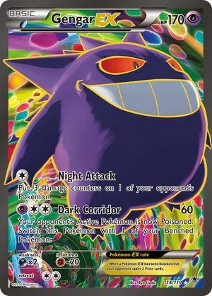 Gengar EX, English Pokemon card