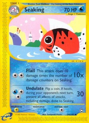 Seaking, English Pokemon card