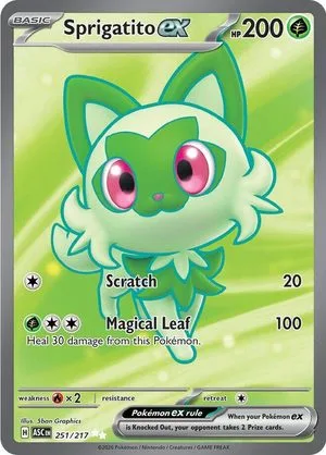 Sprigatito ex, English Pokemon card