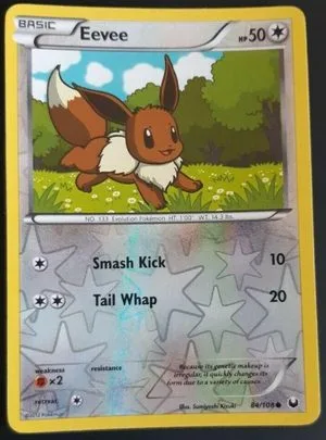 Eevee [Reverse Holo], English Pokemon card