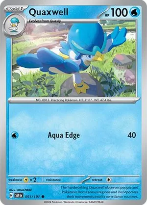 Quaxwell, English Pokemon card