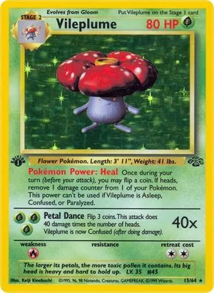 Vileplume [1st Edition], English Pokemon card