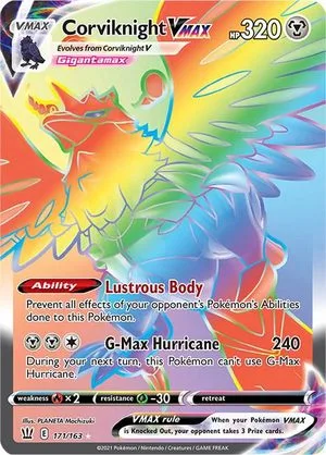 Corviknight VMAX, English Pokemon card