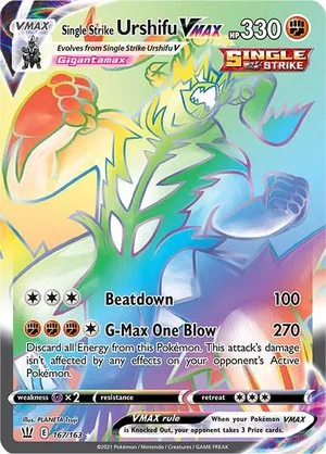 Single Strike Urshifu VMAX, English Pokemon card