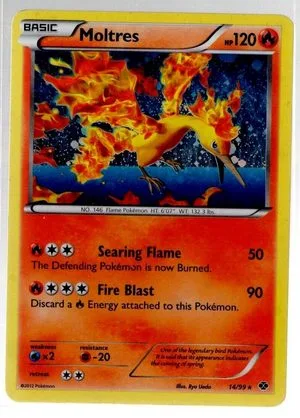 Moltres [Cosmos Holo], English Pokemon card