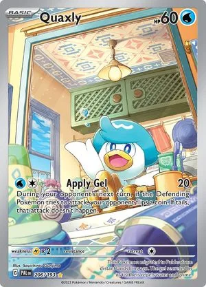 Quaxly, English Pokemon card