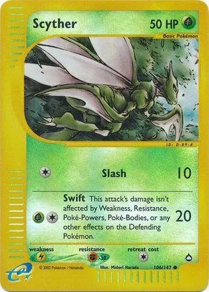 Scyther [Reverse Holo], English Pokemon card