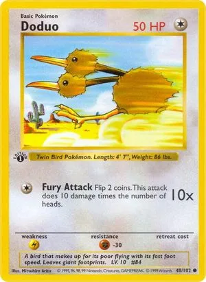 Doduo [1st Edition], English Pokemon card