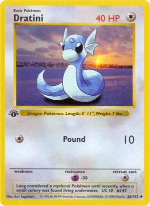 Dratini [1st Edition], English Pokemon card