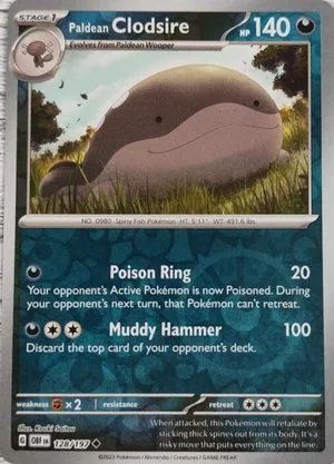 Paldean Clodsire [Reverse Holo], English Pokemon card