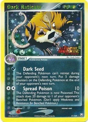 Dark Raticate [Reverse Holo], English Pokemon card