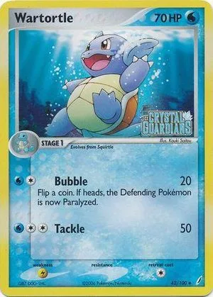 Wartortle [Reverse Holo], English Pokemon card