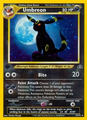 Umbreon [1st Edition], English Pokemon card