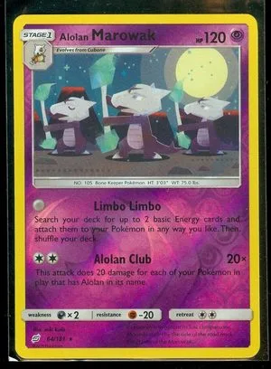 Alolan Marowak [Reverse Holo], English Pokemon card