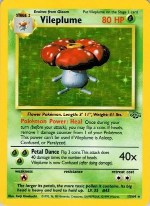 Vileplume, English Pokemon card