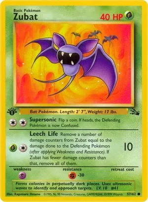 Zubat [1st Edition], English Pokemon card