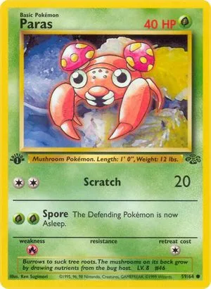 Paras [1st Edition], English Pokemon card