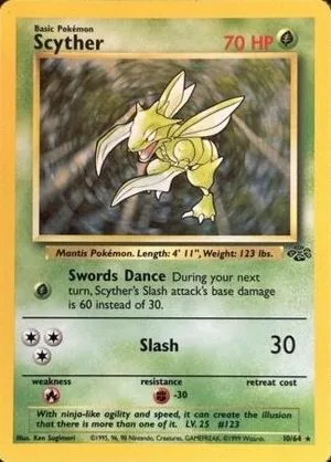Scyther, English Pokemon card