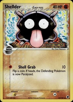 Shellder [Reverse Holo], English Pokemon card
