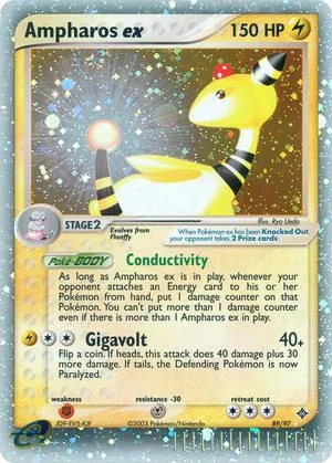 Ampharos EX, English Pokemon card