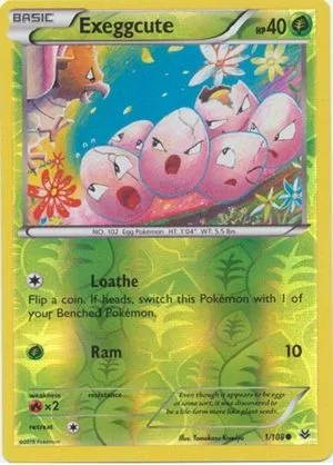 Exeggcute [Reverse Holo], English Pokemon card