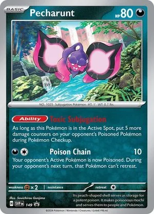 Pecharunt, English Pokemon card