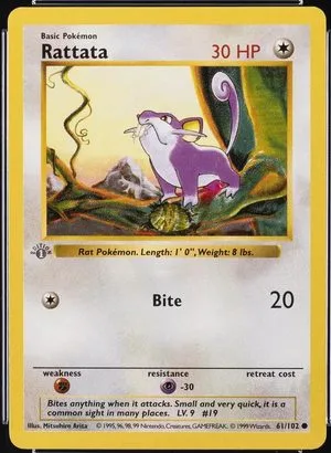 Rattata [1st Edition Gray Stamp], English Pokemon card
