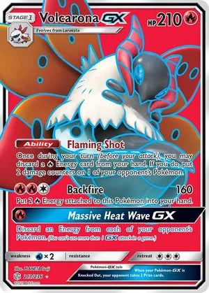 Volcarona GX, English Pokemon card