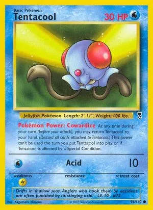 Tentacool, English Pokemon card