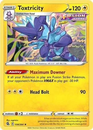 Toxtricity, English Pokemon card