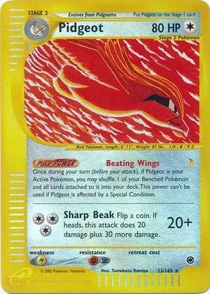 Pidgeot [Reverse Holo], English Pokemon card