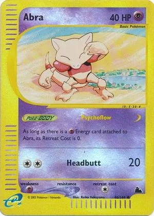 Abra [Reverse Holo], English Pokemon card