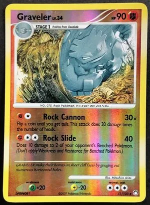 Graveler [Reverse Holo], English Pokemon card