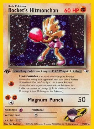 Rocket's Hitmonchan [1st Edition], English Pokemon card