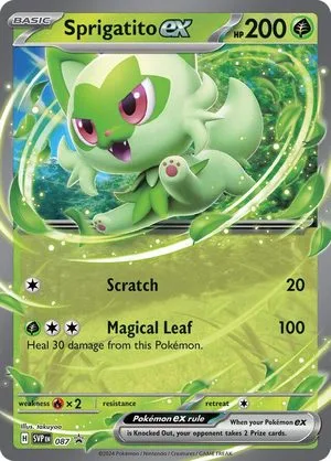 Sprigatito ex, English Pokemon card