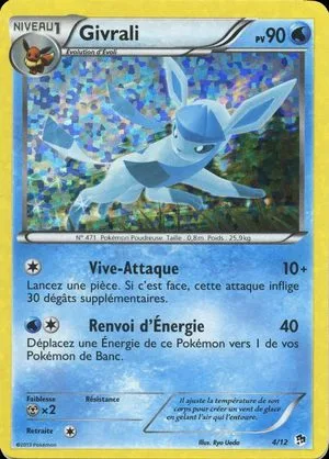 Glaceon, English Pokemon card