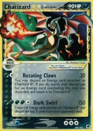 Charizard [Gold Star], English Pokemon card