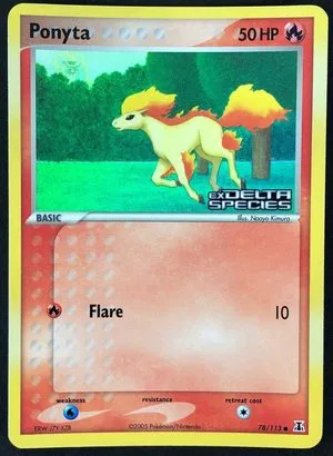 Ponyta [Reverse Holo], English Pokemon card
