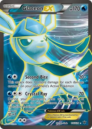 Glaceon EX, English Pokemon card