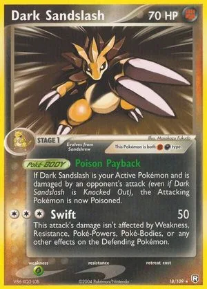 Dark Sandslash, English Pokemon card