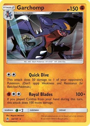 Garchomp, English Pokemon card
