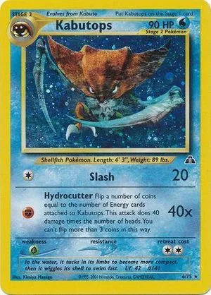Kabutops, English Pokemon card